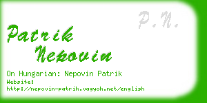 patrik nepovin business card